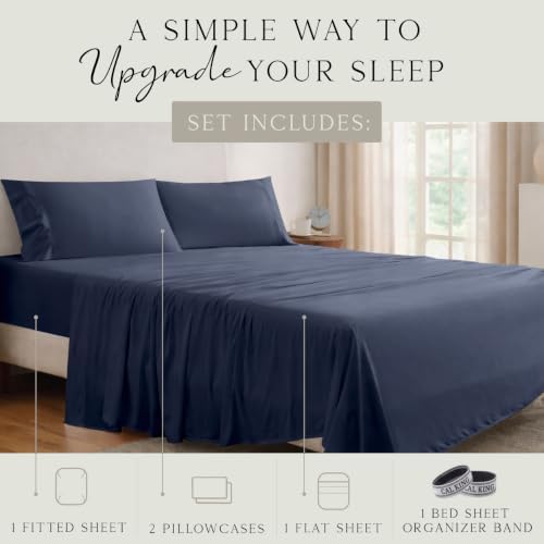 KARISSA MAE Luxury Bamboo Viscose California King Size Sheet Set