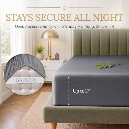 DECOLURE 100% Viscose Derived from Bamboo Sheets | 6 Pc Bed Set