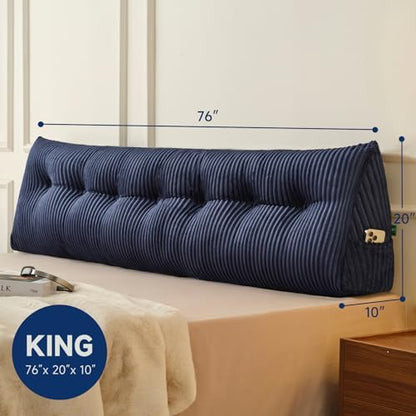 Z-hom Large Headboard Pillow King,NO ROLL Pillow, Wedge Pillow Headboard