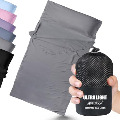 Frelaxy Ultralight Sleeping Bag Liner, Compact Travel Sheet, 3 Sizes