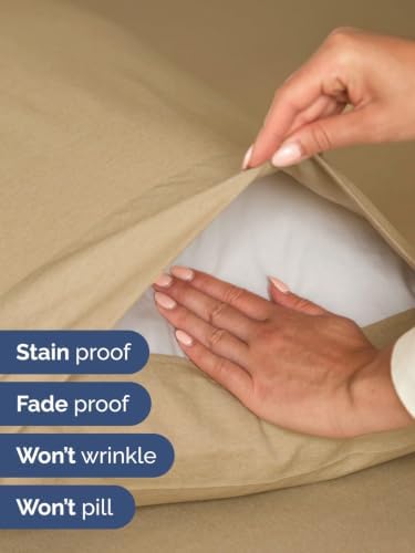 Extra Deep Pocket Twin Sheet Set - Breathable & Cooling - Heathered Tan