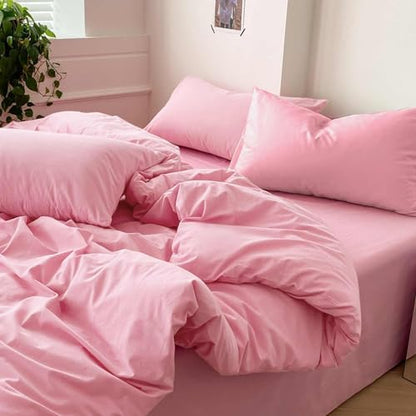 Queen Size Comforter Set 3 Piece, Pink, 90x90 inch