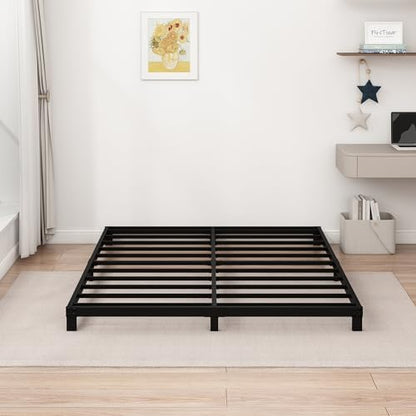 Low Profile Bed Frame Queen Size 5 Inch High Floor Platform