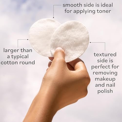 Sky Organics Organic Cotton Dual-Textured Large Pads, Chlorine-Free, 180ct