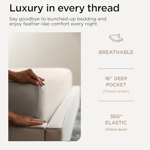 Threadmill 600 Thread Count Cotton Cal King Sheet Set, Sateen, Taupe