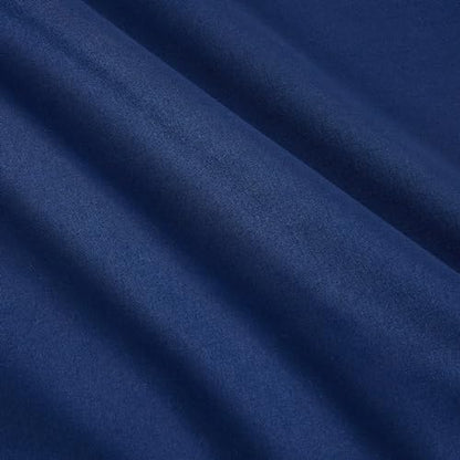 Amazon Basics 2-Piece Soft Microfiber Kid's Comforter and Pillow Sham Set, Twin, Navy, Solid