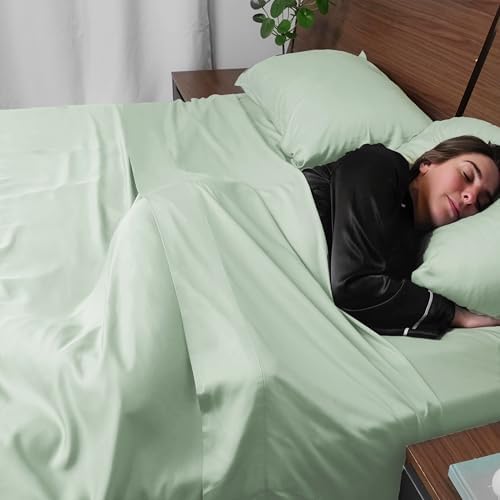 ACCURATEX Cooling Sheets for Hot Sleepers, Full Size,Sage Green