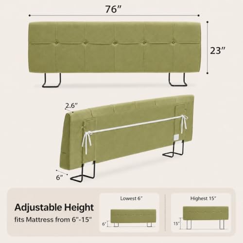 King Headboard with Adjustable Height