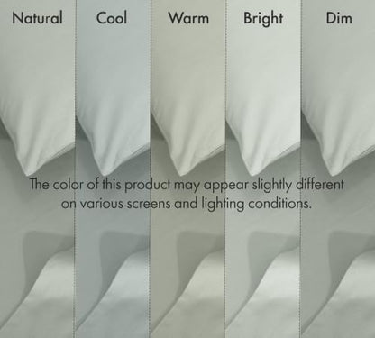 RUVANTI 100% Cotton Percale King Sheets, King Size Sheets Set, Ocean Breeze