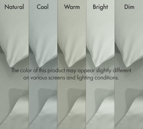 RUVANTI 100% Cotton Full Sheet Set, Percale Full Size Sheets, Ocean Breeze