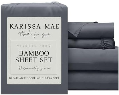 KARISSA MAE Luxury Bamboo Viscose Full Size Sheet Set