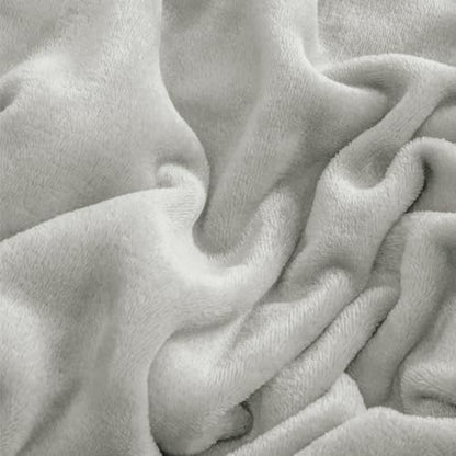 BEDELITE Flannel Sheet Set, California King Size, Light Grey, 4 Pieces