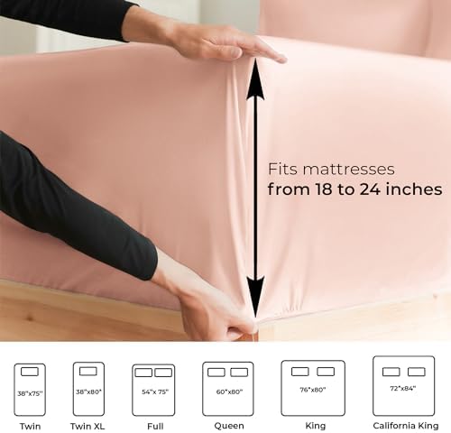CGK Linens Extra Deep Split King Fitted Sheet Only - Lavender Pink