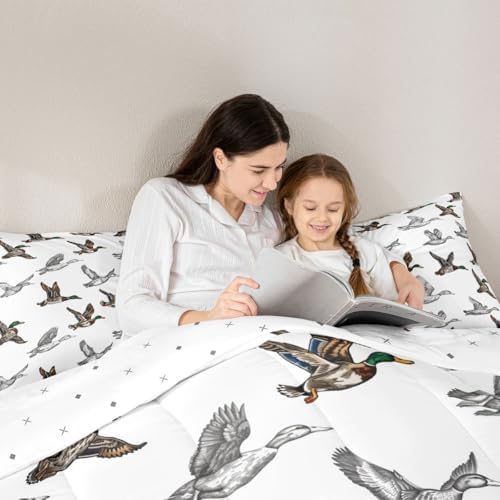 Feelyou Duck Hunter Comforter Set Toddler for Kids Boys Girls Bedding Set
