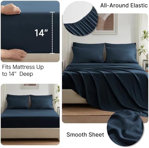 Anluoer Twin Comforter Set, 5 Piece Bed in a Bag Twin Bedding Sets