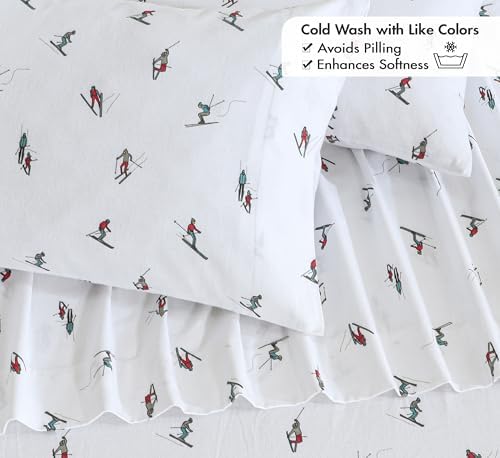 RUVANTI Flannel Sheets Twin XL Size, Flurry Friends