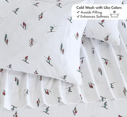 RUVANTI Flannel Sheets Twin XL Size, Flurry Friends