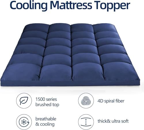 CHOPINMOON King Mattress Topper for Back Pain, Thick Mattress Pad Cover