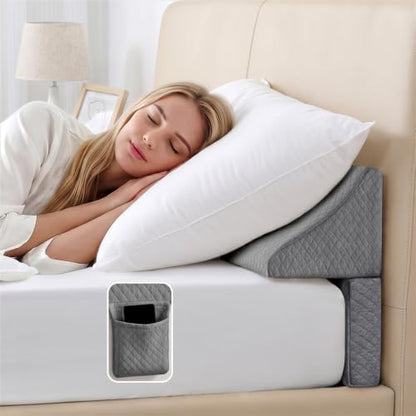 Wedge Pillow Headboard for Bed Gap,Foldable Bed Wedge Gap Filler King Size