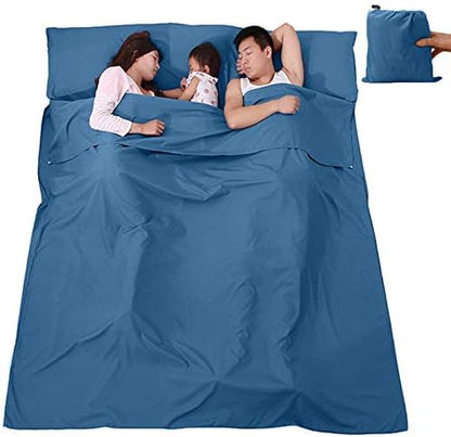 Sleeping Bag Liner, Lightweight Portable, Soft Travel and Camping Sheet, with Compact and Carry Bag, for Travel, Hotel