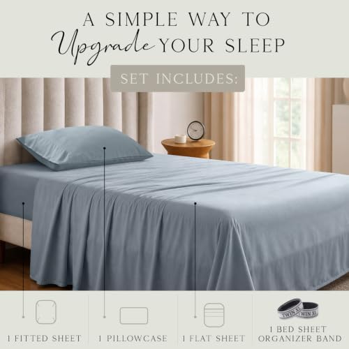 KARISSA MAE Luxury Bamboo Viscose Twin XL Size Sheet Set