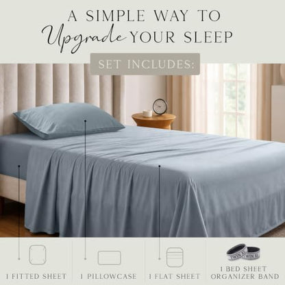 KARISSA MAE Luxury Bamboo Viscose Twin XL Size Sheet Set