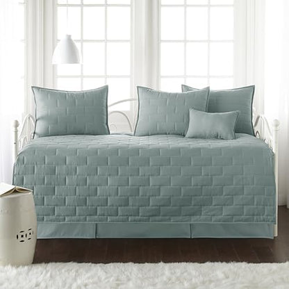 Daybed Quilt Set 6PC Bedding Set Daybed Cover for twin beds easy care Teal