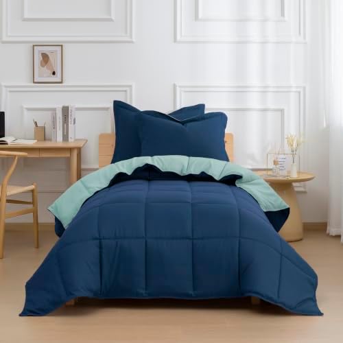 HIG 3pc Navy Twin/Twin XL Bedding Comforter Set Duvet Insert Blanket