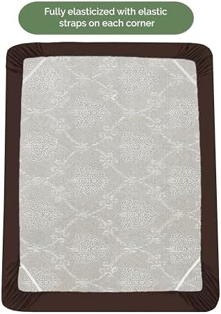 Elegant Comfort 1500 Premium Hotel Quality 18-21 Inches Deep - Extra Deep Pocket Single Fitted Sheet for High Mattress, Luxury and Softest, Smart Pocket - Wrinkle Free, Queen, Chocolate Brown
