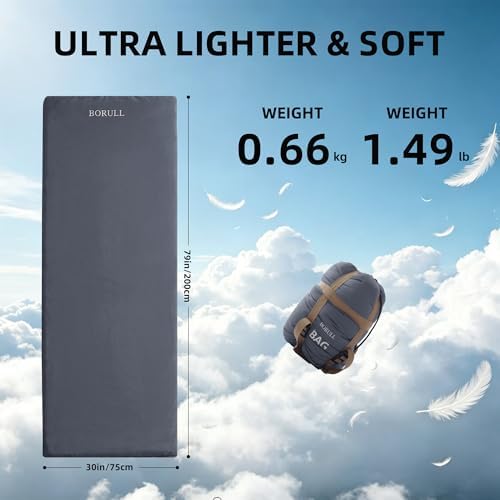 Lightweight Compact Adult Sleeping Bag for Backpacking, Camping & Hiking