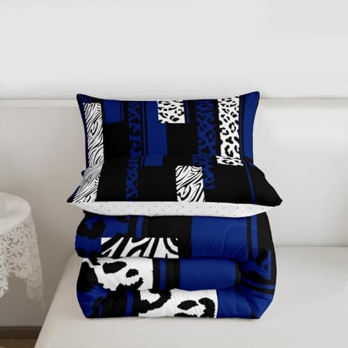 Feelyou Animal Print Leopard Zebra Comforter Set Queen Size Kids Boys