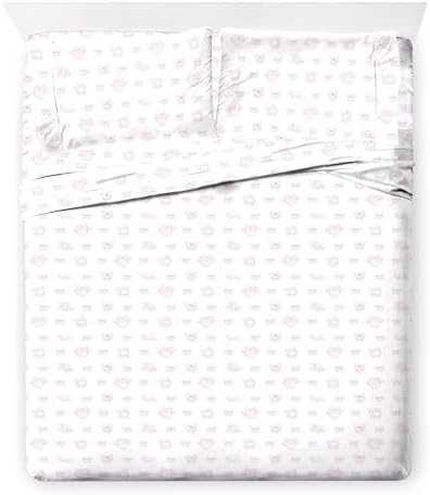 Jay Franco Comforter Set Includes Sheets and Pillow Covers - Soft and Cozy Bed Set for Stylish Room Decor, Official Licensed Bedding, Multi - Hello Kitty, 7 Piece Queen