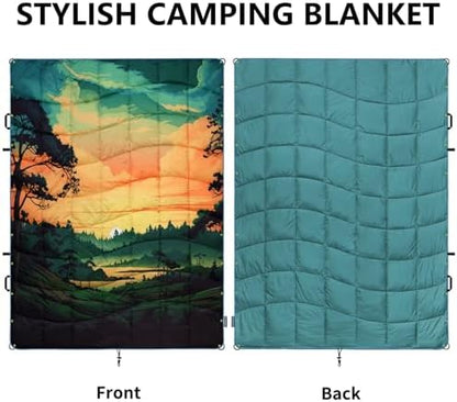Camping Blanket Puffy Camp Blanket Large Outdoor Blanket