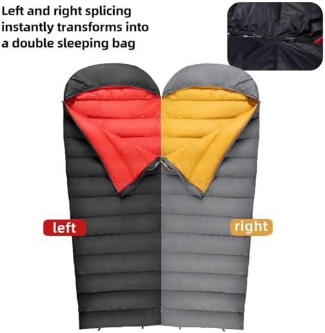Down Sleeping Bag for Adults, 620 Fill Power Backpacking