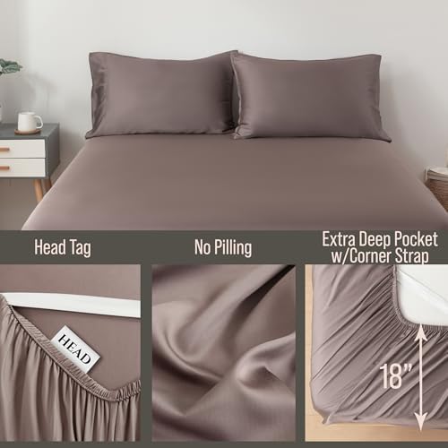 Bella Coterie | Luxury Bamboo Viscose Split King Size Fitted Sheet Only