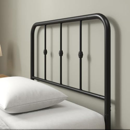 Zinus Leonardo Metal Platform Bed Frame, Victorian Spindle Headboard, Twin