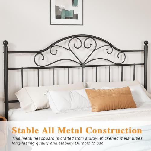 Vintage Headboard for King Bed Frame, Metal Headboard Only King Size