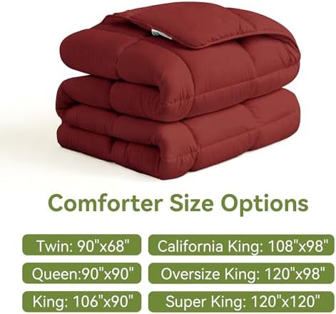 L LOVSOUL King Comforter Down Alternative Duvet Insert,106x90IN