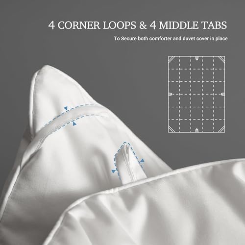 Hotel Grand Oversized Queen Size White Goose Feather Down Fiber Comforter