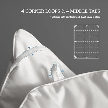 Hotel Grand Goose Feather Down Fiber Comforter Oversized Queen Duvet Insert