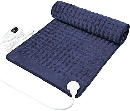 Heating Pad Electric Heat Pad, Hot Heated Pad,Multiple Temp and Timer Settings,Suitable for Shoulders, Neck, arms, Abdomen, Back, Legs, etc (NavyBlue, 24"X20")