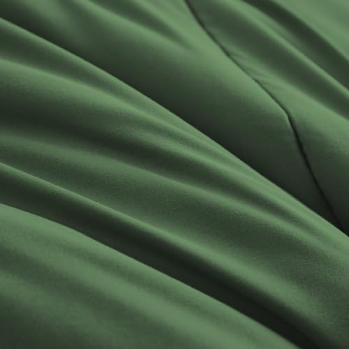 Maple&Stone Full Comforter Set 7 Pieces Bed in a Bag Olive Green Bed Set