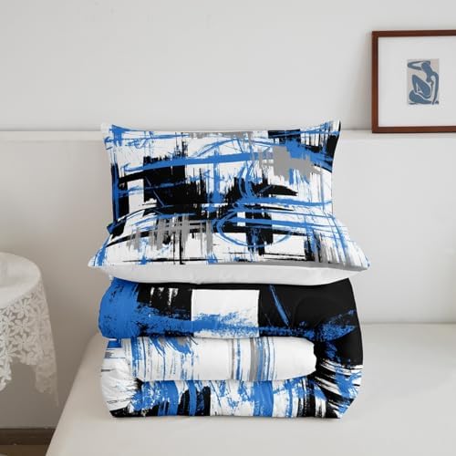Feelyou Striped Comforter Set Queen Size Kids Boys Bedding