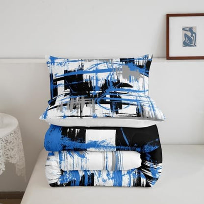 Feelyou Striped Comforter Set Queen Size Kids Boys Bedding