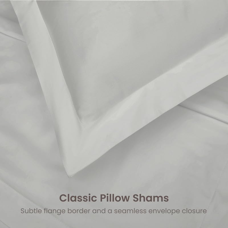 BIOWEAVES 100% Organic Cotton Twin/Twin XL Duvet Cover Set, 2-Piece, 300 Thread Count Sateen Weave GOTS Certified Comforter Cover with Buttoned Closure and 1 Pillow Sham – Silver, 66x90 inches