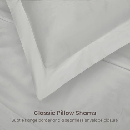 BIOWEAVES 100% Organic Cotton King Duvet Cover Set, 3-Piece, 300 Thread Count Sateen Weave GOTS Certified Comforter Cover with Buttoned Closure and 2 Pillow Shams – Silver, 104x90 inches