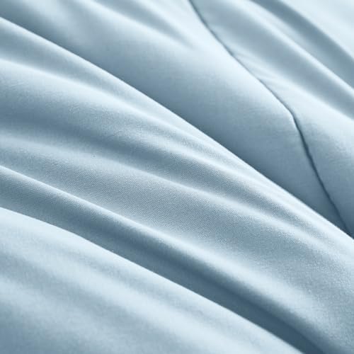Maple&Stone Full Comforter Set 7 Pieces Bed in a Bag Blue Bed Set