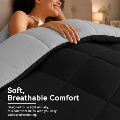 Anluoer King Size Comforter Set, 7 Piece Bed in a Bag King Bedding Sets