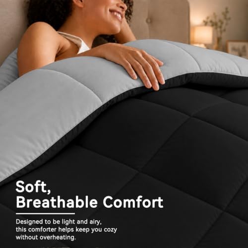 Anluoer California King Comforter Set, 7 Piece Bed in a Bag Bedding Set