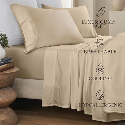 KARISSA MAE Luxury Bamboo Viscose Twin Size Sheet Set